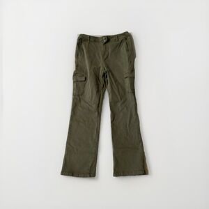 Well Worn Women's Olive Green High‎ Rise Tencel Blend Cargo Pant,  Size 14/34